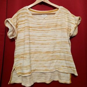 Lou & Grey Yellow and Cream Textured Top